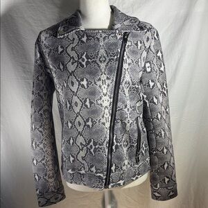 Liverpool Black and White Snake Print Jacket